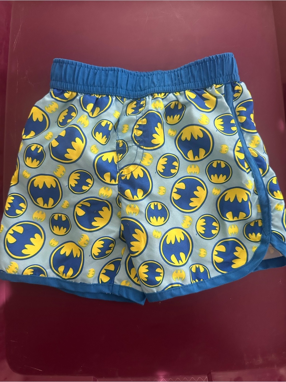 Batman Blue & Yellow Logo Kids Shorts